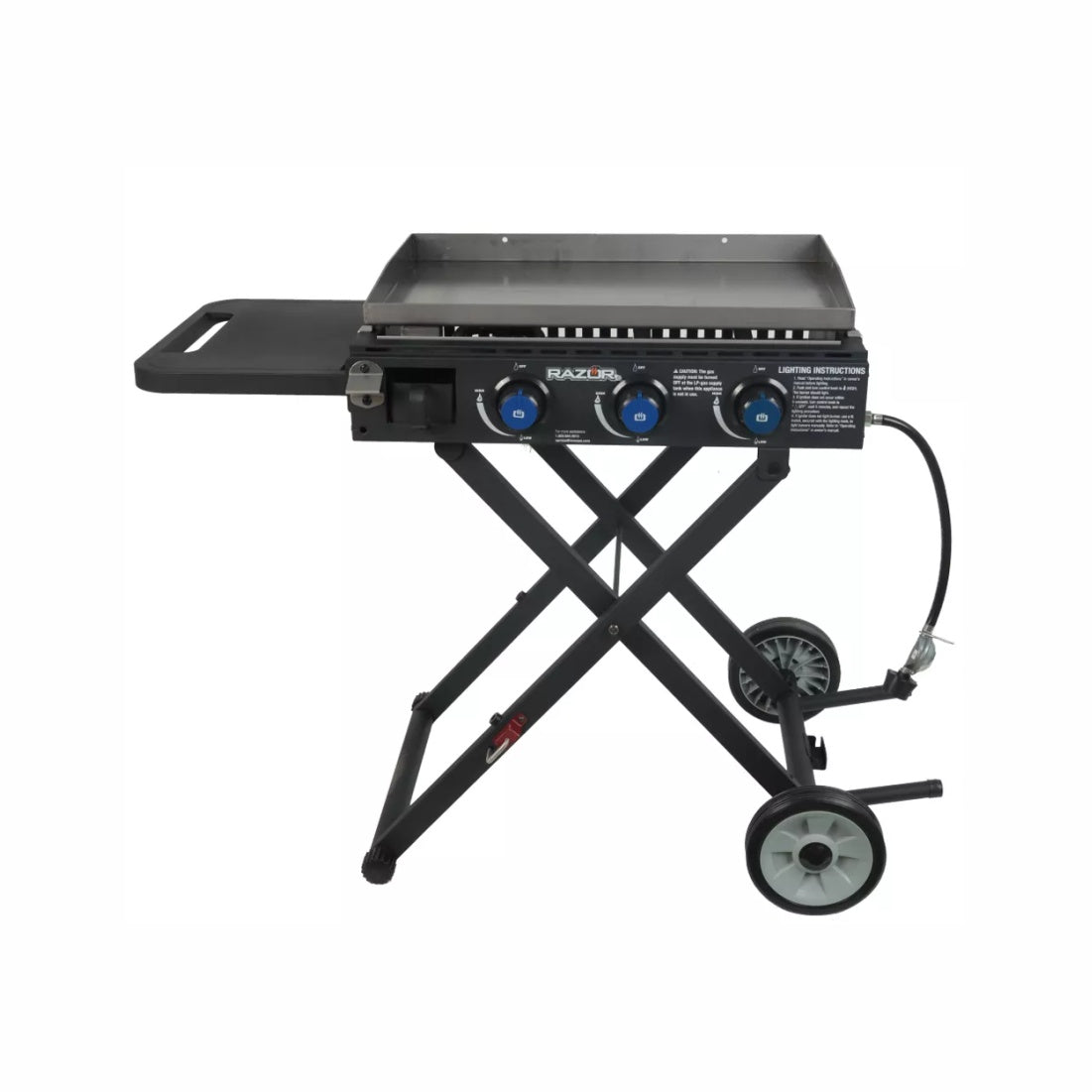 New 25" 3 Burner with Foldable Cart Razor Griddle