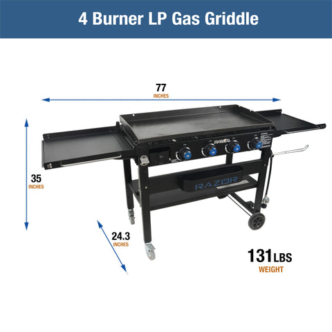 37in Razor 4 Burner Deluxe Griddle