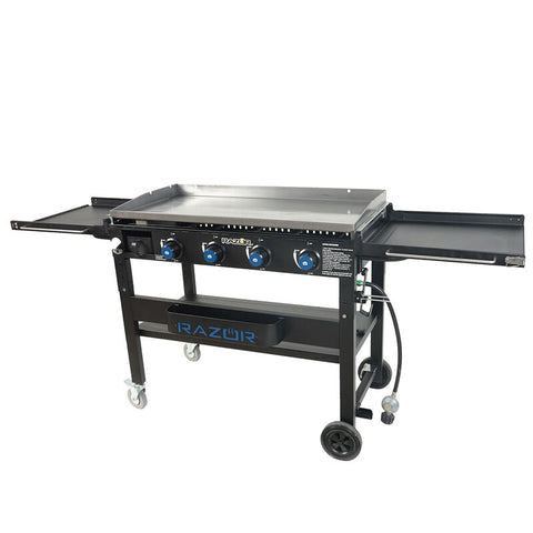 Most Features, Most Versatile & Most Popular!  Deluxe 37 Inch 4-Burner Griddle