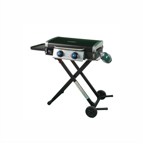 Maximum Portability With Plenty of Room to Cook. Deluxe 25 Inch Folding 2-Burner Griddle