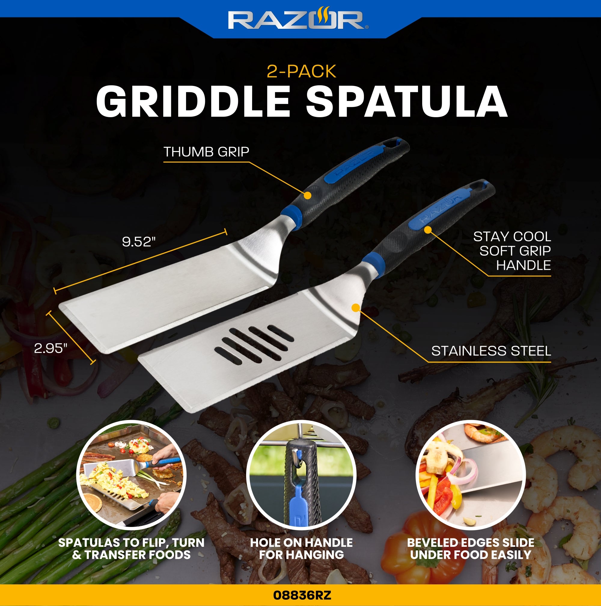 2 Piece Spatula Set– Razor Griddle